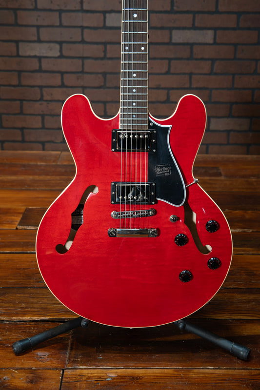 Heritage H-535 Semi-Hollow Electric Guitar with Case Trans Cherry