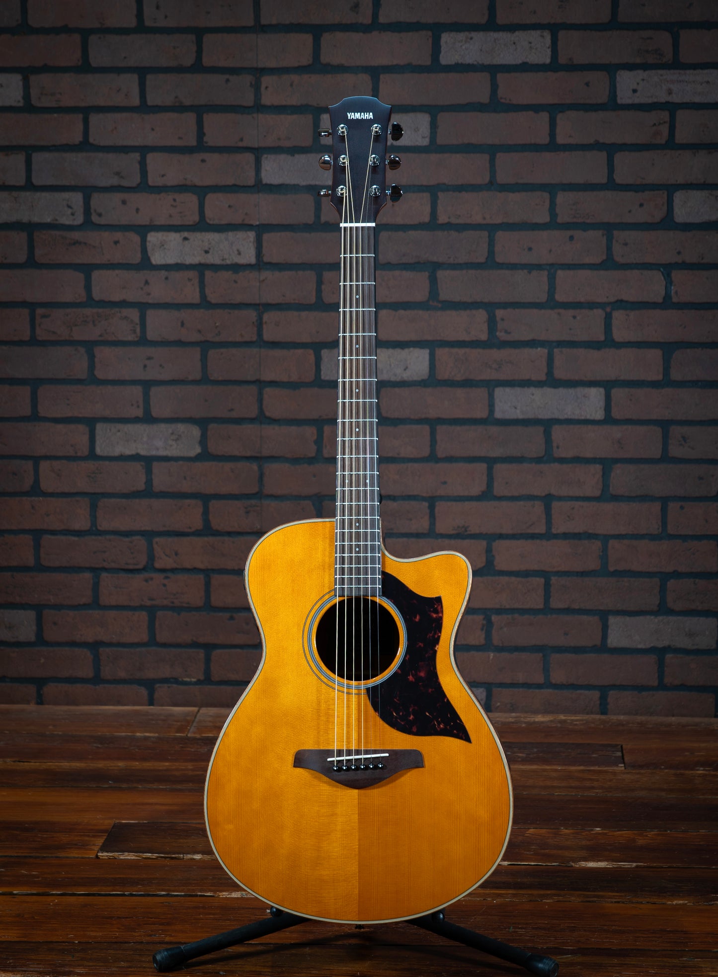 Yamaha AC1R acoustic electric guitar with Sitka spruce top, rosewood sides and fingerboard, and mahogany neck